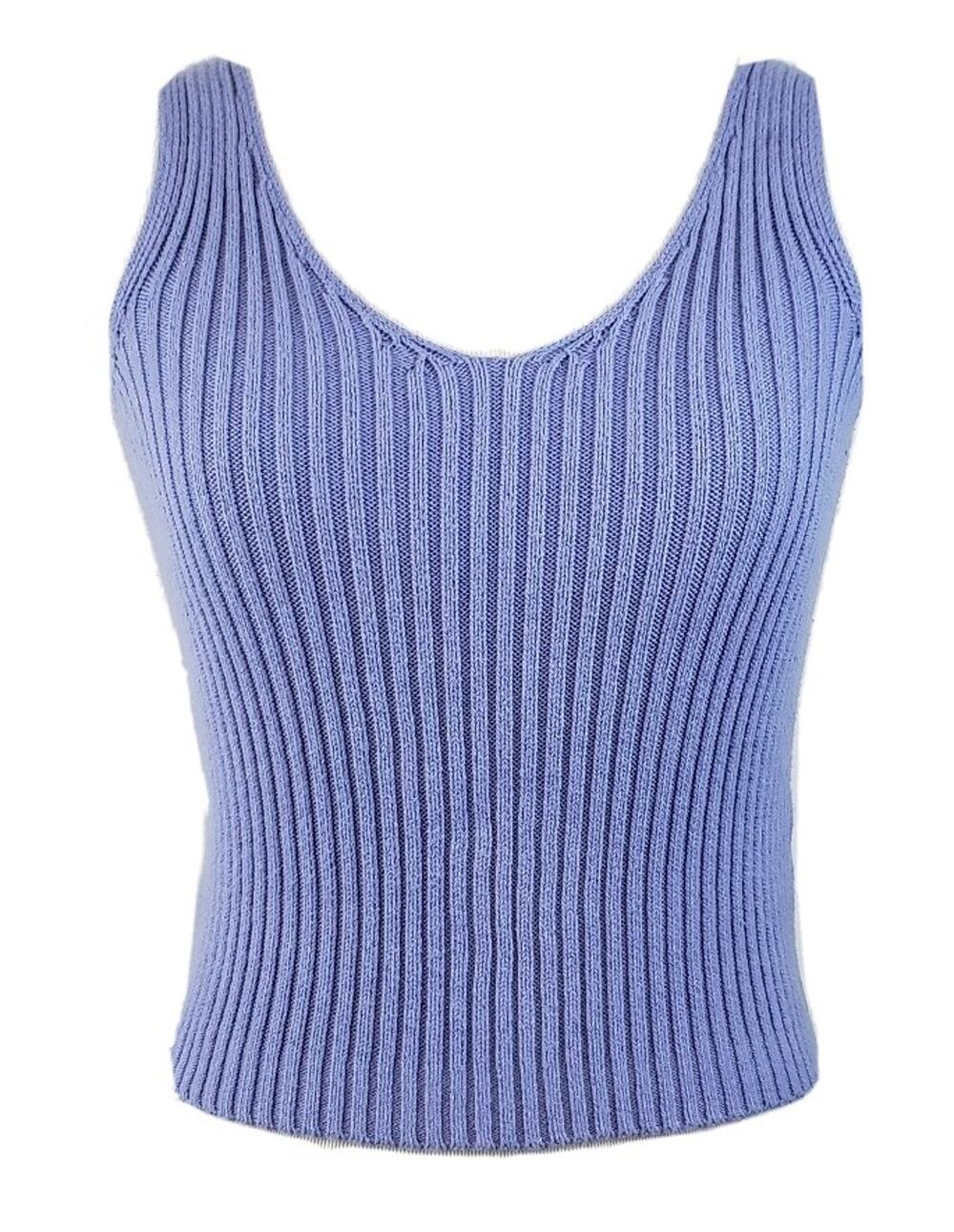 Brandy Melville Shirt Womens One Size Purple Crop Knit Rina Tank Top Ladies OS